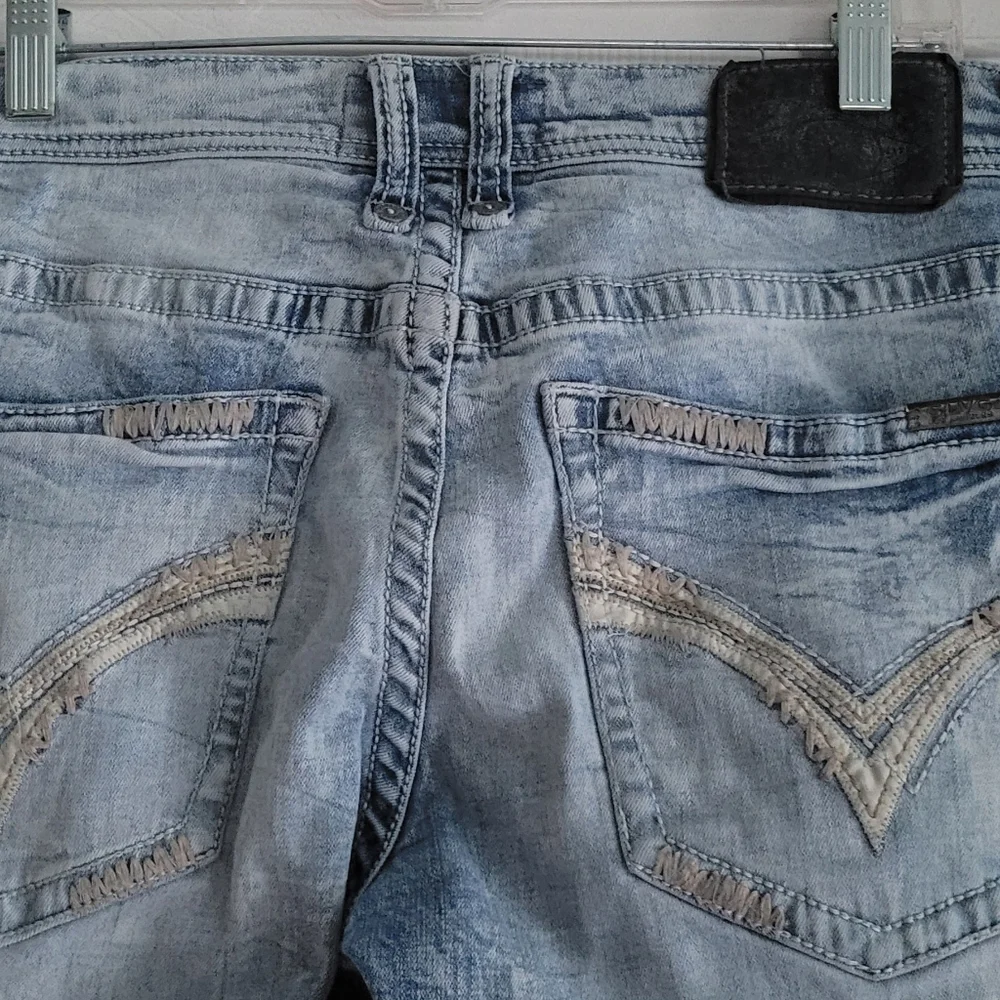 MEN'S SALVAGE JEANS FROM BUCKLE,Light Blue Sz 32 Regular Slim Fit. READ POST. - Picture 3 of 15